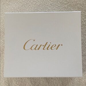Cartier Gold Logo on White Presentation Box